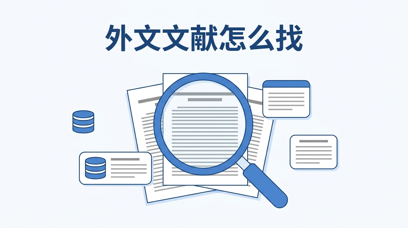 外文文献检索示意:放大镜检索论文与文献数据库